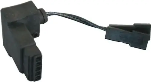 BOSCH Gleichrichter mit einem Anschlusskabel und einem Steckverbinder, der für elektrische Anwendungen in Fahrzeugen oder Maschinen verwendet wird.